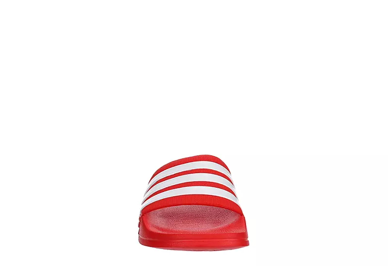 Adidas Mens Adilette Shower Slide Sandal - Red 3 Adidas Mens Adilette Shower Slide Sandal - Red - Image 3