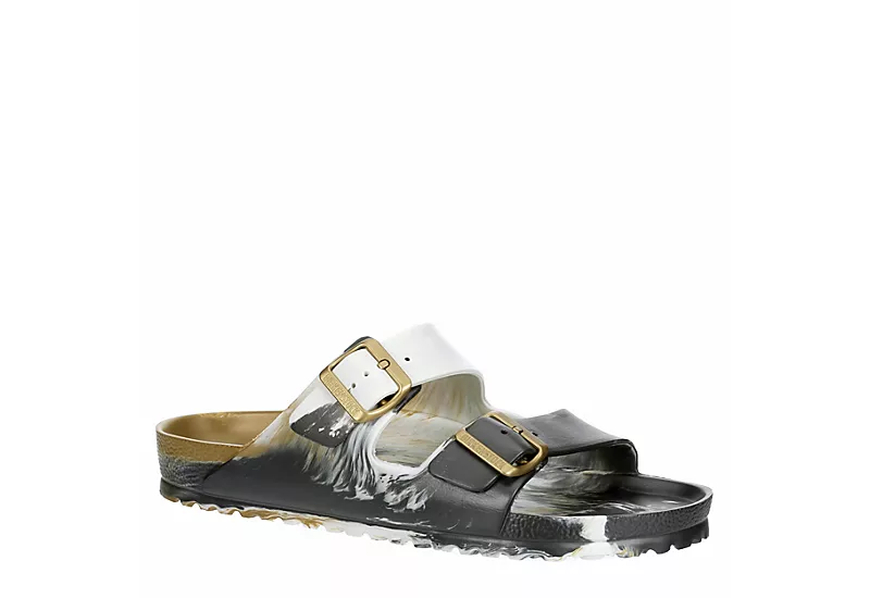 Birkenstock Mens Arizona Essentials Slide Sandal - Gold 1 Birkenstock Mens Arizona Essentials Slide Sandal - Gold