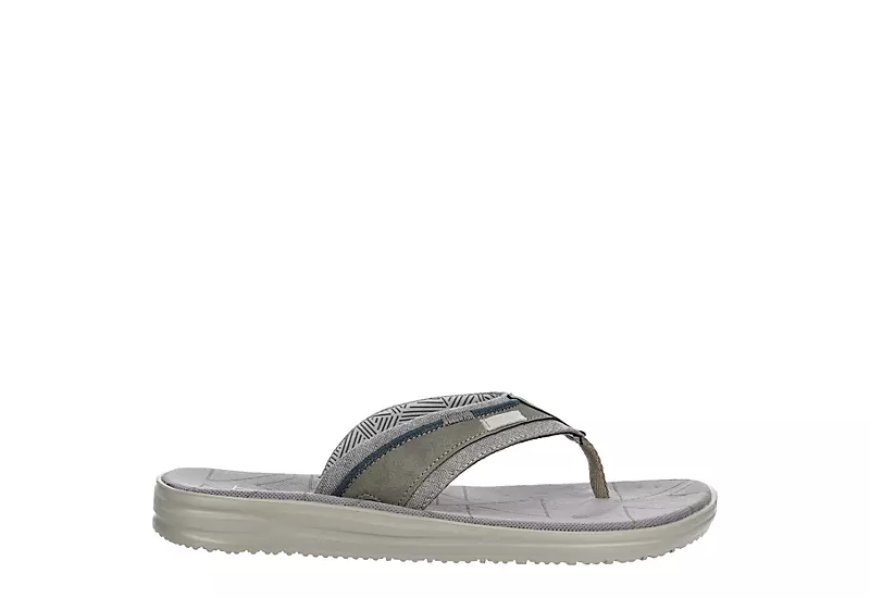 Heydude Mens Sami Flip Flop Sandal - Grey 2 Heydude Mens Sami Flip Flop Sandal - Grey - Image 2