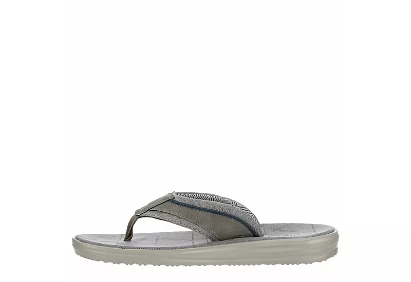 Heydude Mens Sami Flip Flop Sandal - Grey 4 Heydude Mens Sami Flip Flop Sandal - Grey - Image 4