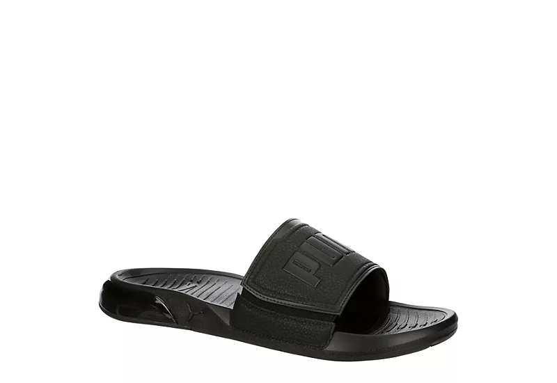 Puma Mens Viz Tech Slide Sandal - Black 1 Puma Mens Viz Tech Slide Sandal - Black