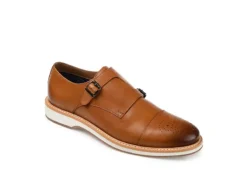 Thomas & Vine Mens Ransom Monk Strap Oxford - Cognac