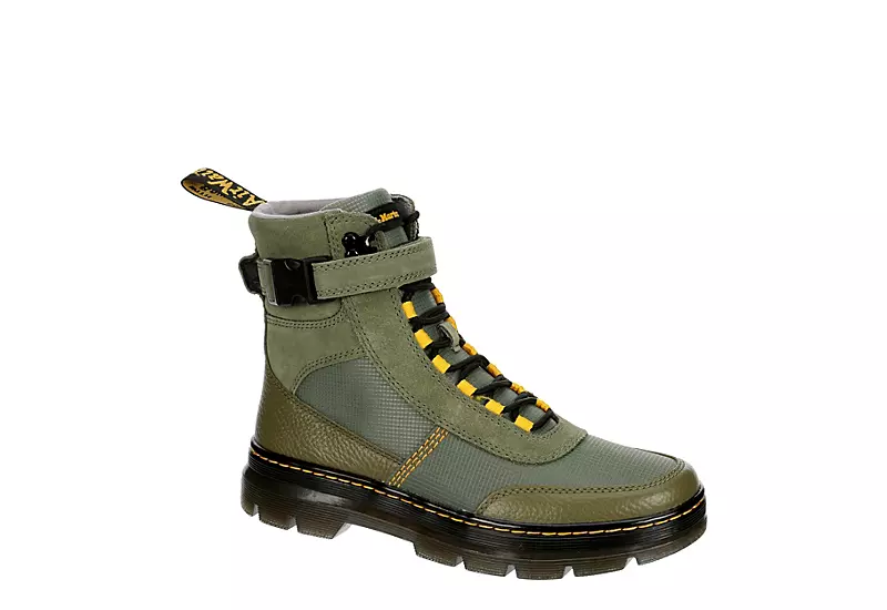 Dr. Martens Dr.martens Mens Combs Tech Combat Boot - Olive 1 Dr. Martens Dr.martens Mens Combs Tech Combat Boot - Olive
