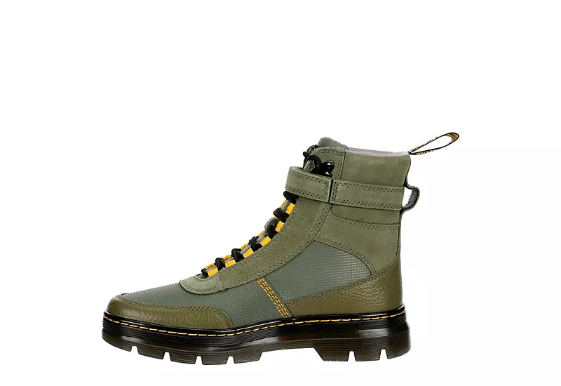 Dr. Martens Dr.martens Mens Combs Tech Combat Boot - Olive 4 Dr. Martens Dr.martens Mens Combs Tech Combat Boot - Olive - Image 4