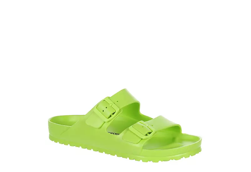 Birkenstock Mens Arizona Essentials Slide Sandal - Lime 1 Birkenstock Mens Arizona Essentials Slide Sandal - Lime