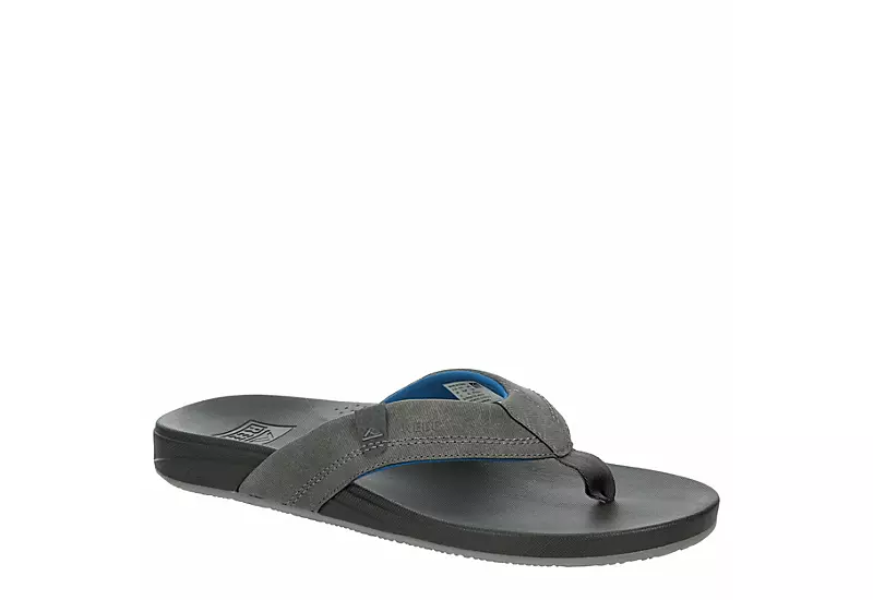 Reef Mens Cushion Spring Flip Flop Sandal - Grey 1 Reef Mens Cushion Spring Flip Flop Sandal - Grey