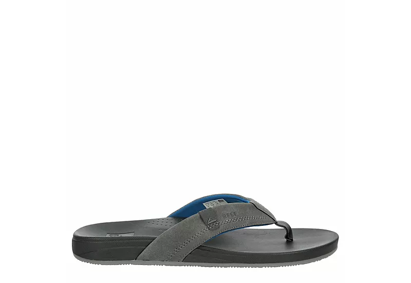 Reef Mens Cushion Spring Flip Flop Sandal - Grey 2 Reef Mens Cushion Spring Flip Flop Sandal - Grey - Image 2
