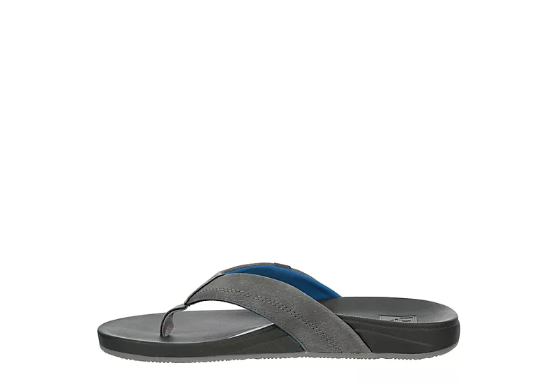 Reef Mens Cushion Spring Flip Flop Sandal - Grey 4 Reef Mens Cushion Spring Flip Flop Sandal - Grey - Image 4