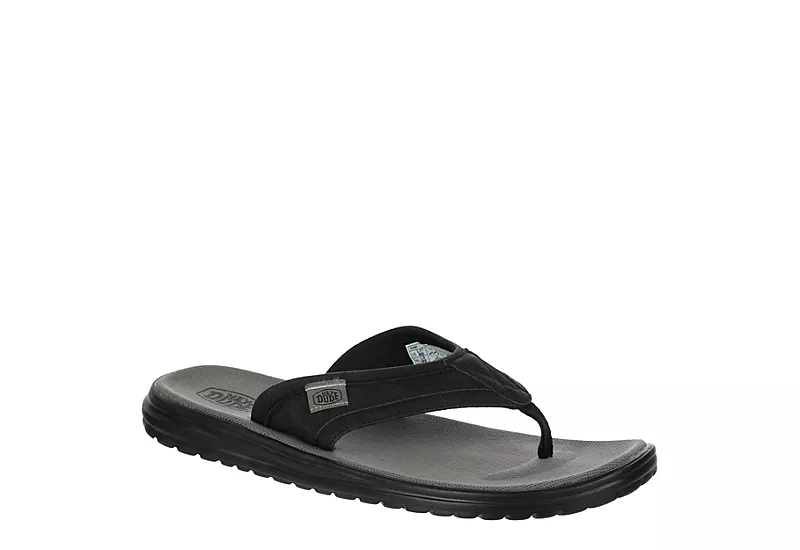 Heydude Mens Sami Flip Flop Sandal - Black 1 Heydude Mens Sami Flip Flop Sandal - Black