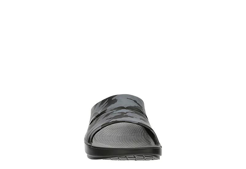 Oofos Mens Ooahh Sport Slide Sandals - Black 3 Oofos Mens Ooahh Sport Slide Sandals - Black - Image 3