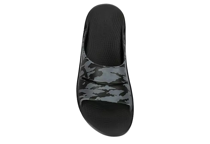 Oofos Mens Ooahh Sport Slide Sandals - Black 6 Oofos Mens Ooahh Sport Slide Sandals - Black - Image 6