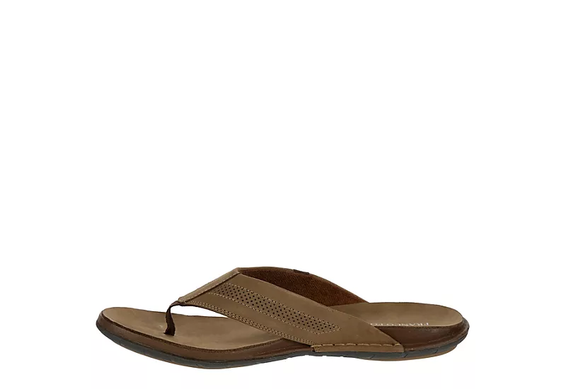 Franco Fortini Mens Newport Flip Flop Sandal - Tan 4 Franco Fortini Mens Newport Flip Flop Sandal - Tan - Image 4