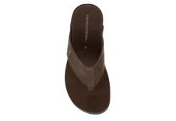 Franco Fortini Mens Newport Flip Flop Sandal - Dark Brown -Deals All Walk Styles Store US 01 502430 05