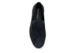 Franco Fortini Mens Cameron Slip On Penny Loafer Oxford - Navy -Deals All Walk Styles Store US 01 502431 05