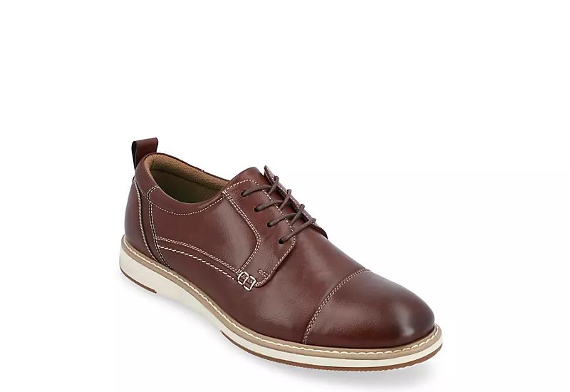 Vance Co Mens Jedd Oxford - Brown 1 Vance Co Mens Jedd Oxford - Brown