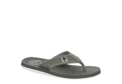 Margaritaville Mens Palm Flip Flop Sandal - Grey