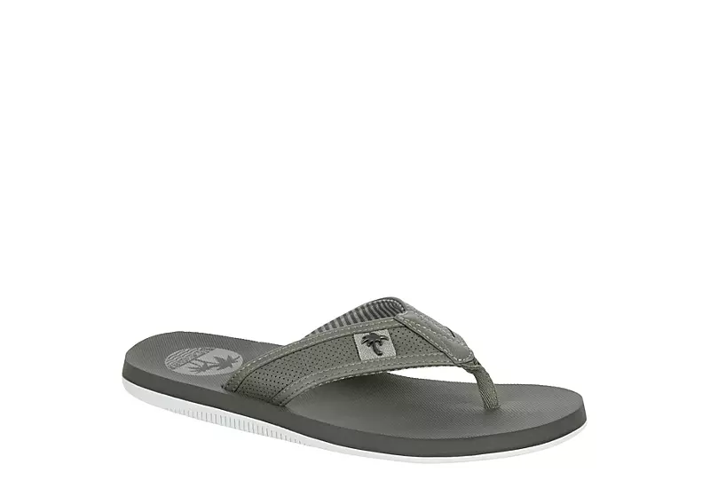 Margaritaville Mens Palm Flip Flop Sandal - Grey 1 Margaritaville Mens Palm Flip Flop Sandal - Grey