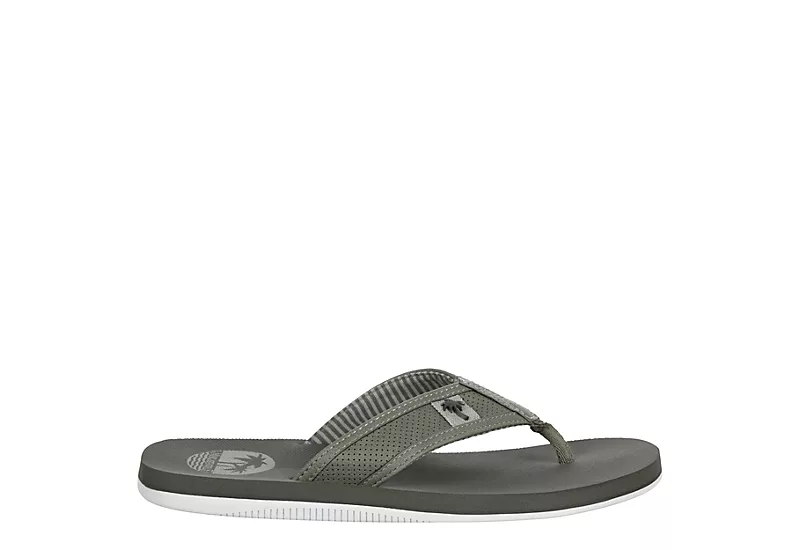 Margaritaville Mens Palm Flip Flop Sandal - Grey 2 Margaritaville Mens Palm Flip Flop Sandal - Grey - Image 2