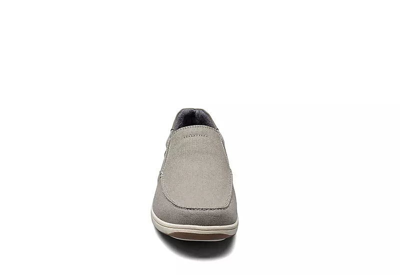 Florsheim Mens Lakeside Canvas Moc Toe Slip On Oxford - Grey 3 Florsheim Mens Lakeside Canvas Moc Toe Slip On Oxford - Grey - Image 3