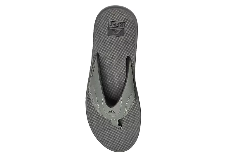 Reef Mens Fanning Flip Flop Sandal - Grey 3 Reef Mens Fanning Flip Flop Sandal - Grey - Image 3