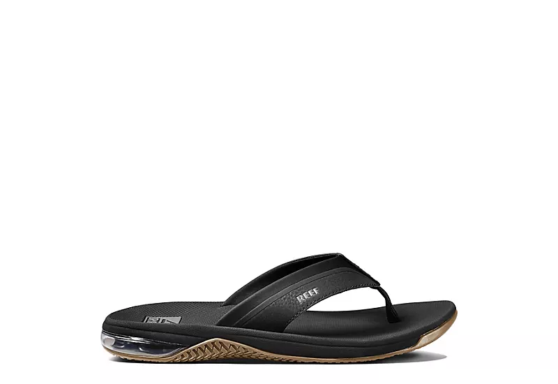Reef Mens Anchor Flip Flop Sandal - Black 2 Reef Mens Anchor Flip Flop Sandal - Black - Image 2