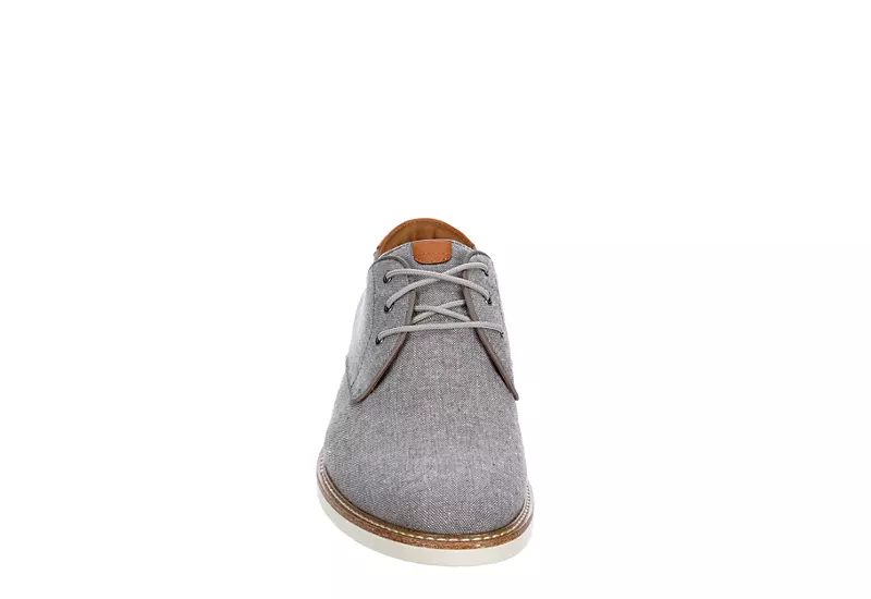 Florsheim Mens Highland Canvas Plain Toe Oxford - Grey 3 Florsheim Mens Highland Canvas Plain Toe Oxford - Grey - Image 3