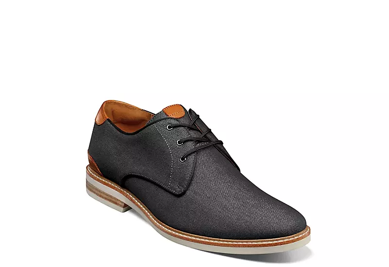 Florsheim Mens Highland Canvas Plain Toe Oxford - Black 1 Florsheim Mens Highland Canvas Plain Toe Oxford - Black