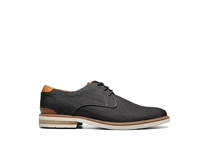 Florsheim Mens Highland Canvas Plain Toe Oxford - Black 2 Florsheim Mens Highland Canvas Plain Toe Oxford - Black - Image 2