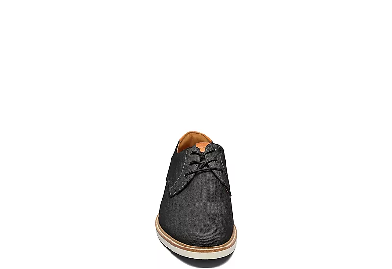 Florsheim Mens Highland Canvas Plain Toe Oxford - Black 3 Florsheim Mens Highland Canvas Plain Toe Oxford - Black - Image 3