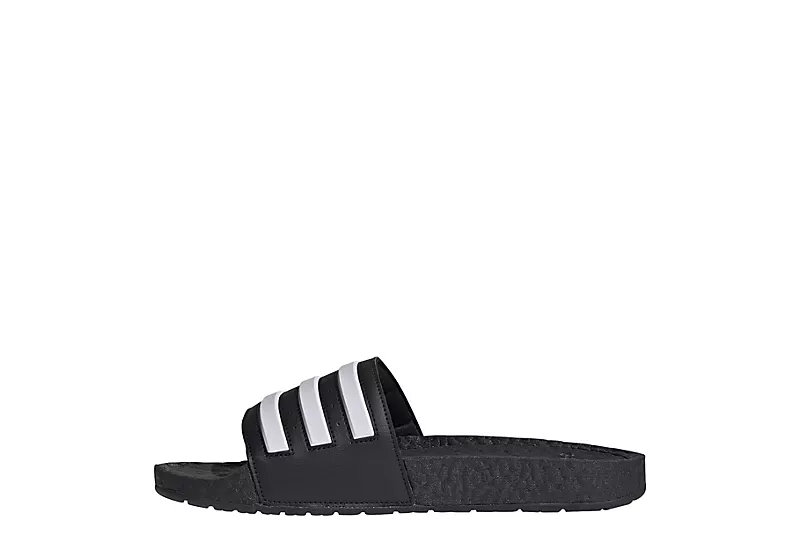 Adidas Mens Adilette Boost Slide Sandal - Black 3 Adidas Mens Adilette Boost Slide Sandal - Black - Image 3