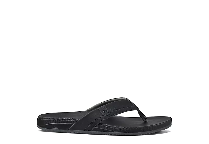 Reef Mens Cushion Spring Flip Flop Sandal - Black 2 Reef Mens Cushion Spring Flip Flop Sandal - Black - Image 2