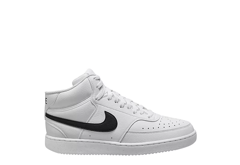 Nike Mens Court Vision Mid Sneaker - White 1 Nike Mens Court Vision Mid Sneaker - White