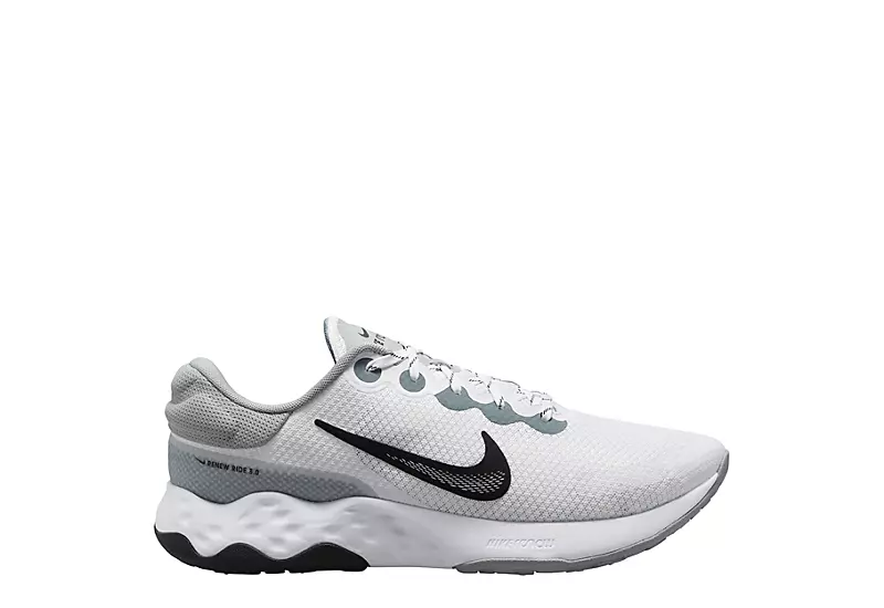 Nike Mens Renew Ride 3 Running Shoe - White 2 Nike Mens Renew Ride 3 Running Shoe - White - Image 2