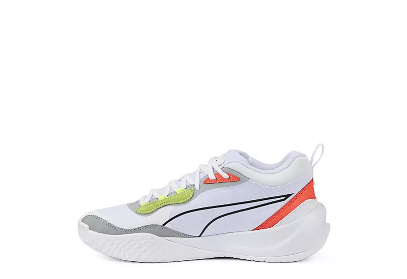 Puma Mens Playmaker Pro Basketball Shoe - White 3 Puma Mens Playmaker Pro Basketball Shoe - White - Image 3