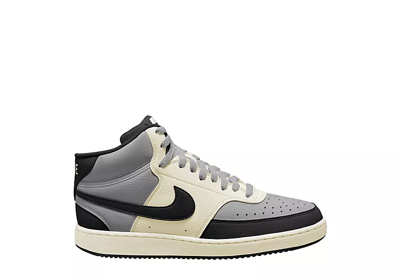 Nike Mens Court Vision Mid Sneaker - Grey 1 Nike Mens Court Vision Mid Sneaker - Grey