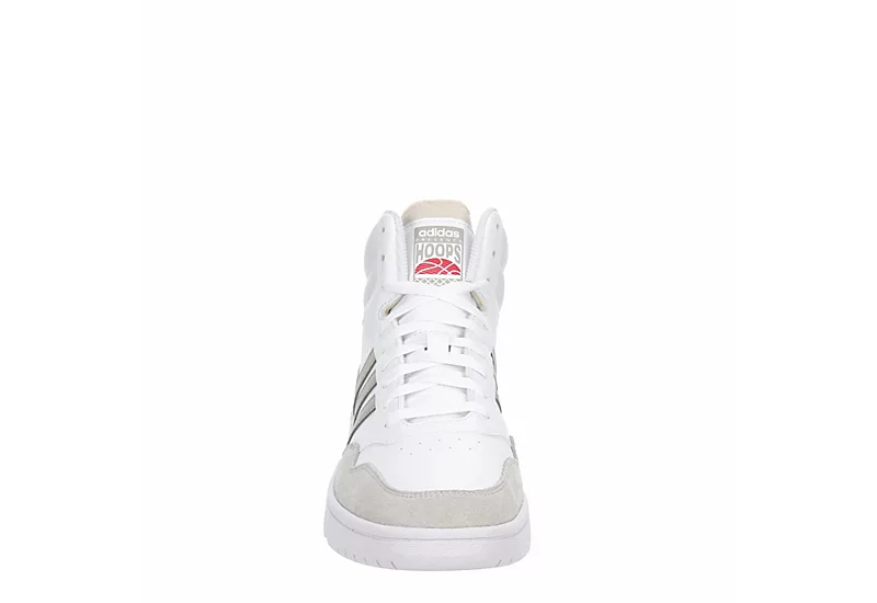 Adidas Mens Hoops 3.0 Mid Sneaker - White 3 Adidas Mens Hoops 3.0 Mid Sneaker - White - Image 3