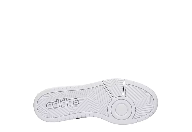 Adidas Mens Hoops 3.0 Mid Sneaker - White 7 Adidas Mens Hoops 3.0 Mid Sneaker - White - Image 7
