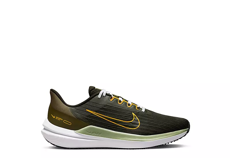 Nike Mens Air Winflo 9 Running Shoe - Olive 1 Nike Mens Air Winflo 9 Running Shoe - Olive