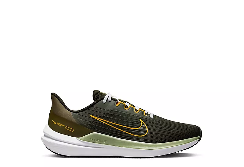 Nike Mens Air Winflo 9 Running Shoe - Olive 2 Nike Mens Air Winflo 9 Running Shoe - Olive - Image 2