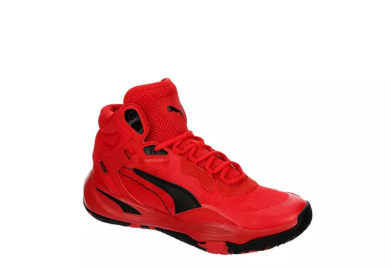 Puma Mens Playmaker Pro Mid Basketball Shoe - Red 1 Puma Mens Playmaker Pro Mid Basketball Shoe - Red