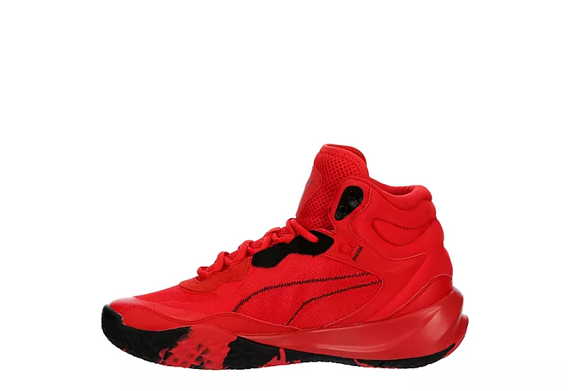 Puma Mens Playmaker Pro Mid Basketball Shoe - Red 4 Puma Mens Playmaker Pro Mid Basketball Shoe - Red - Image 4