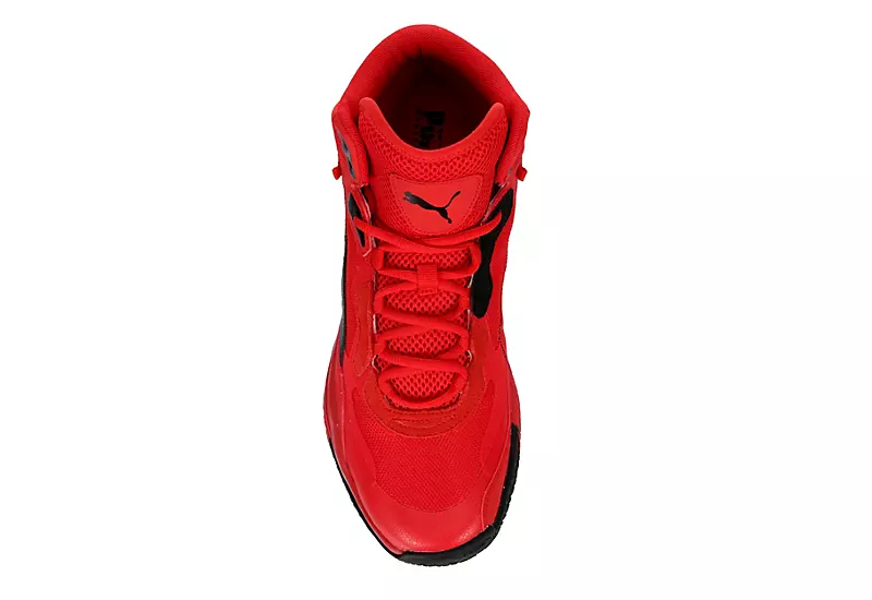 Puma Mens Playmaker Pro Mid Basketball Shoe - Red 6 Puma Mens Playmaker Pro Mid Basketball Shoe - Red - Image 6