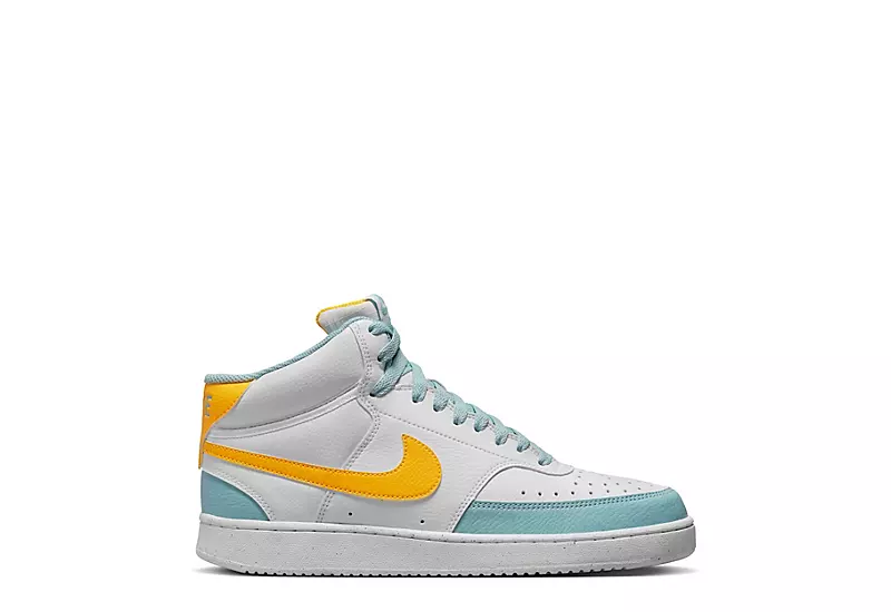 Nike Mens Court Vision Mid Sneaker - White 2 Nike Mens Court Vision Mid Sneaker - White - Image 2