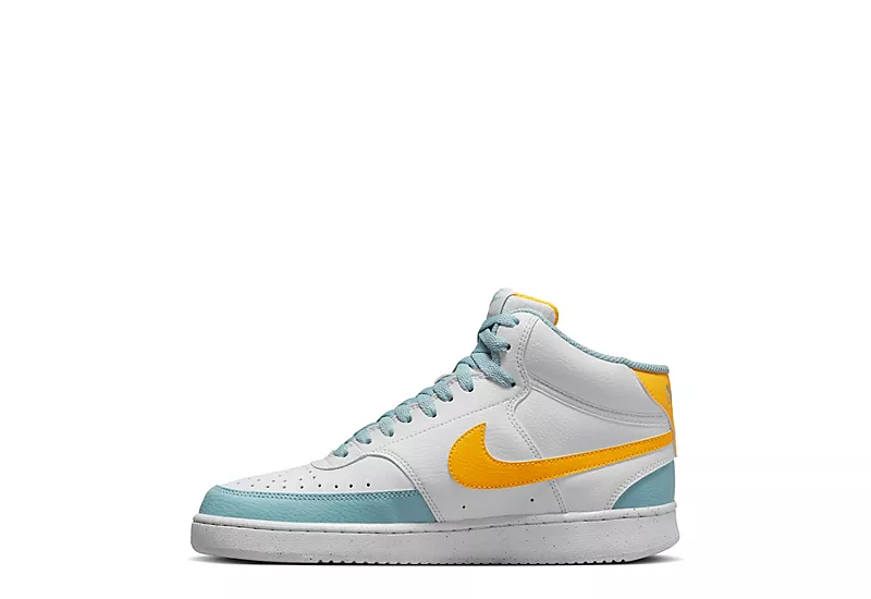 Nike Mens Court Vision Mid Sneaker - White 3 Nike Mens Court Vision Mid Sneaker - White - Image 3