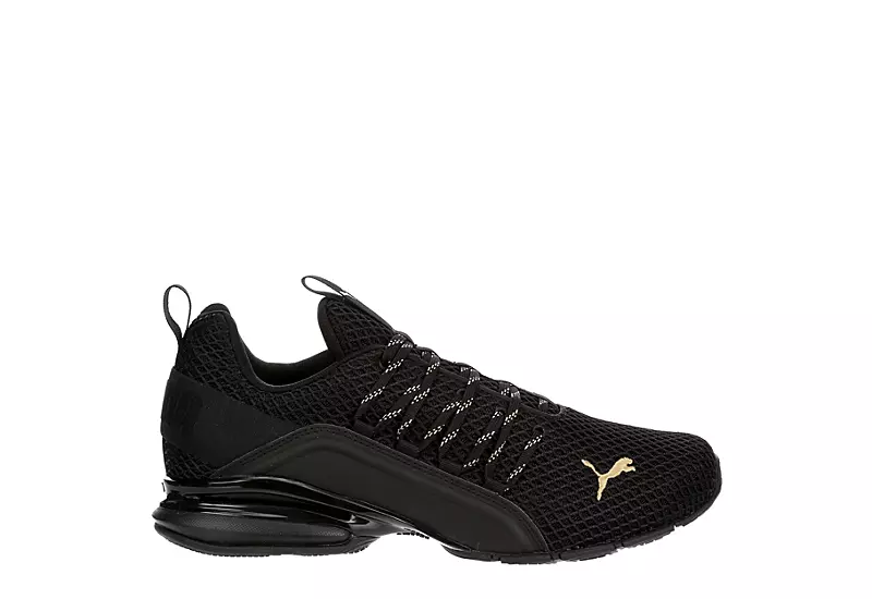 Puma Mens Axelion Sneaker - Black 2 Puma Mens Axelion Sneaker - Black - Image 2