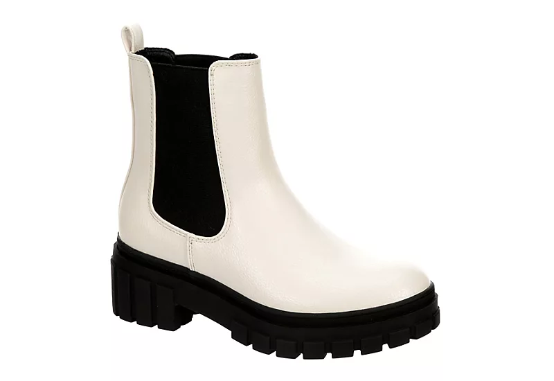 Cupcake Couture Girls Teagan Chelsea Boot - Ivory 1 Cupcake Couture Girls Teagan Chelsea Boot - Ivory