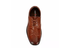 Deer Stags Boys Ace Wingtip Oxford - Cognac -Deals All Walk Styles Store US 01 702674 05