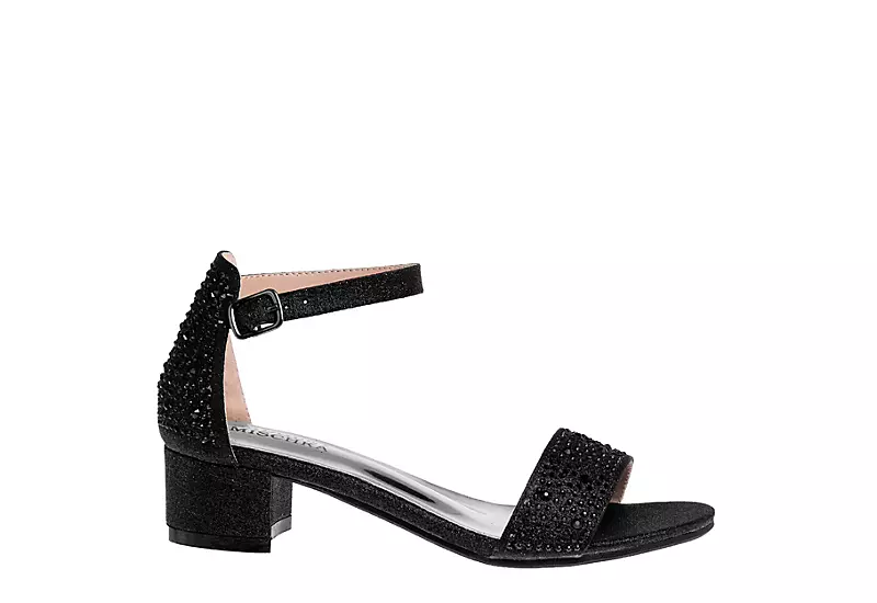 Badgley Mischka Girls O-bm80285sblk Dress Sandal - Black 2 Badgley Mischka Girls O-bm80285sblk Dress Sandal - Black - Image 2