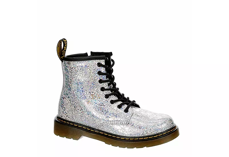 Dr. Martens Dr.martens Girls 1460 Combat Boot - Grey 1 Dr. Martens Dr.martens Girls 1460 Combat Boot - Grey