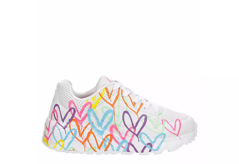 Skechers Girls Uno Lite Sneaker - White 2 Skechers Girls Uno Lite Sneaker - White - Image 2